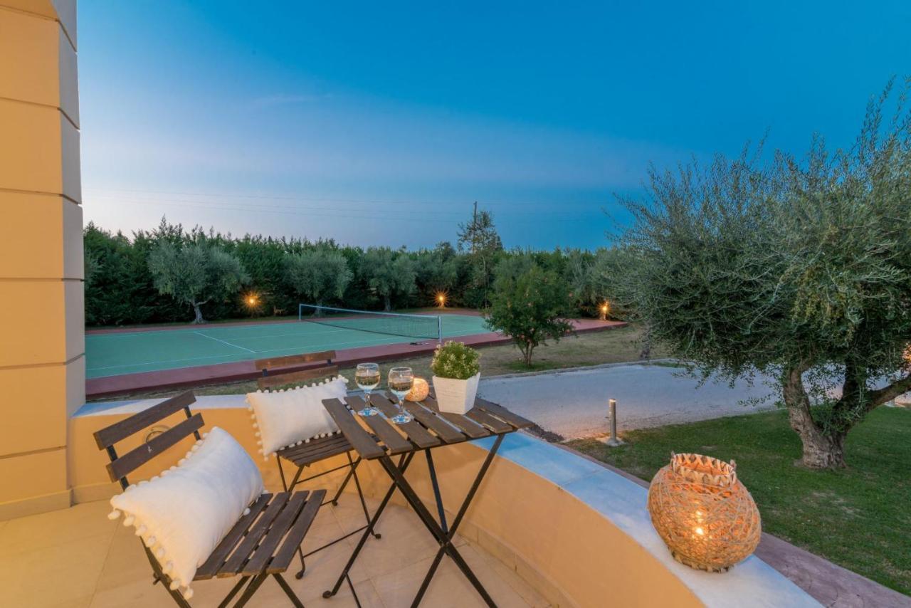 Astarte Villas - Istar Villa With Tennis Court Makhairádhon Exterior foto